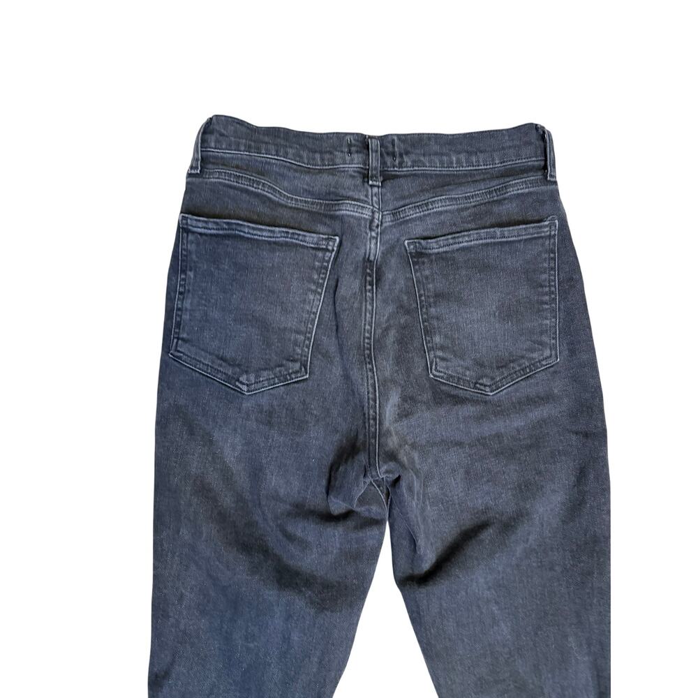 AGOLDE Nico High Rise Slim Jeans 28 | Washed Black | 5-Button Fly | Knee Rip - Picture 7 of 10